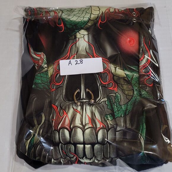 Jays Rock Skull Studded Black TShirt Mens Size XXXL 3XL Colorful Piercings - Picture 11 of 11